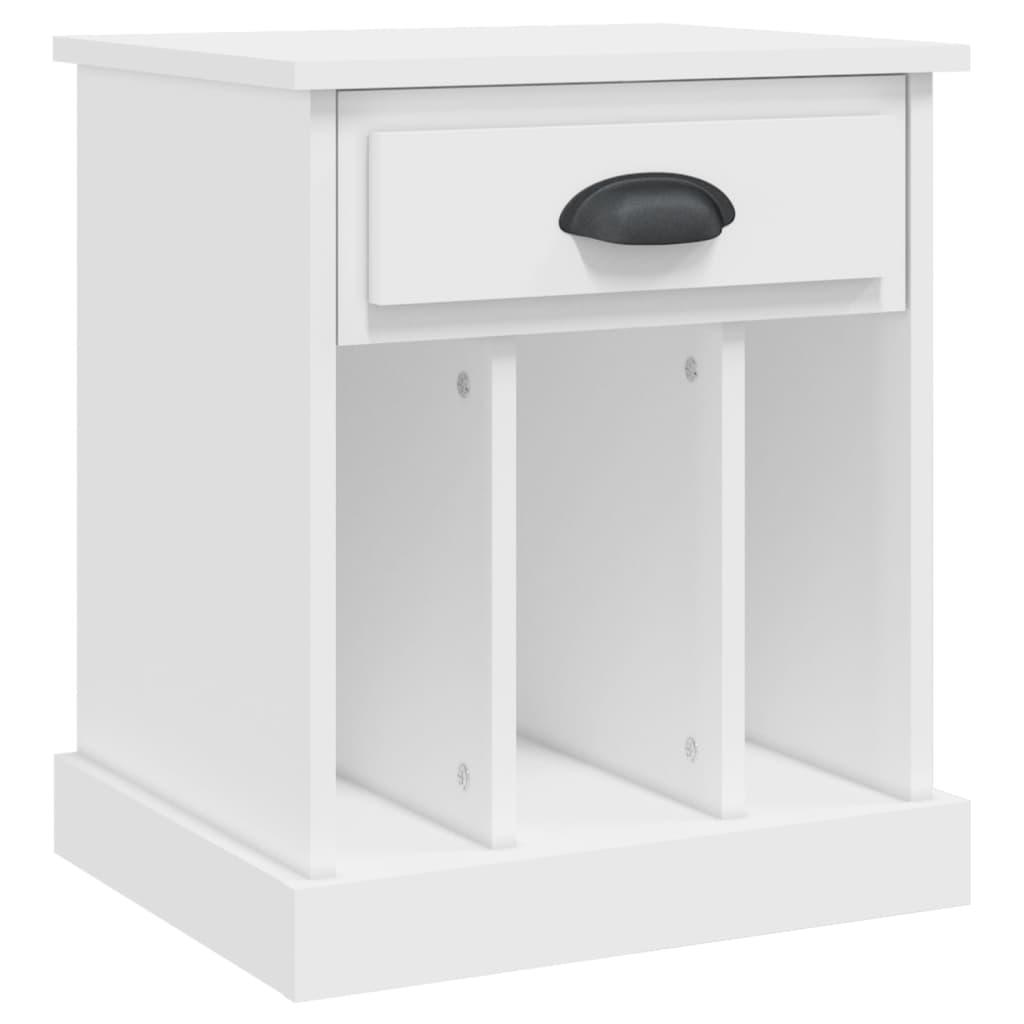 vidaXL Sängbord vit 43x36x50 cm