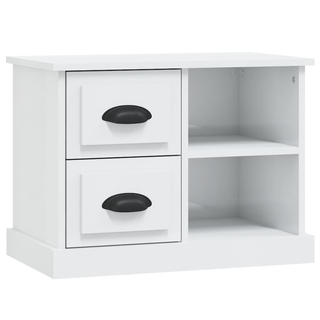 vidaXL Sängbord vit högglans 60x35,5x45 cm