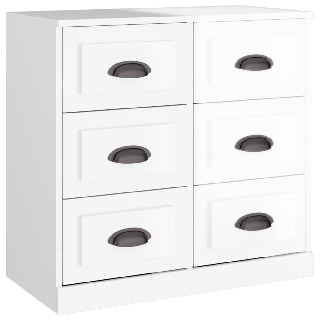 vidaXL Förvaringsskåp vit högglans 70x35,5x67,5 cm konstruerat trä