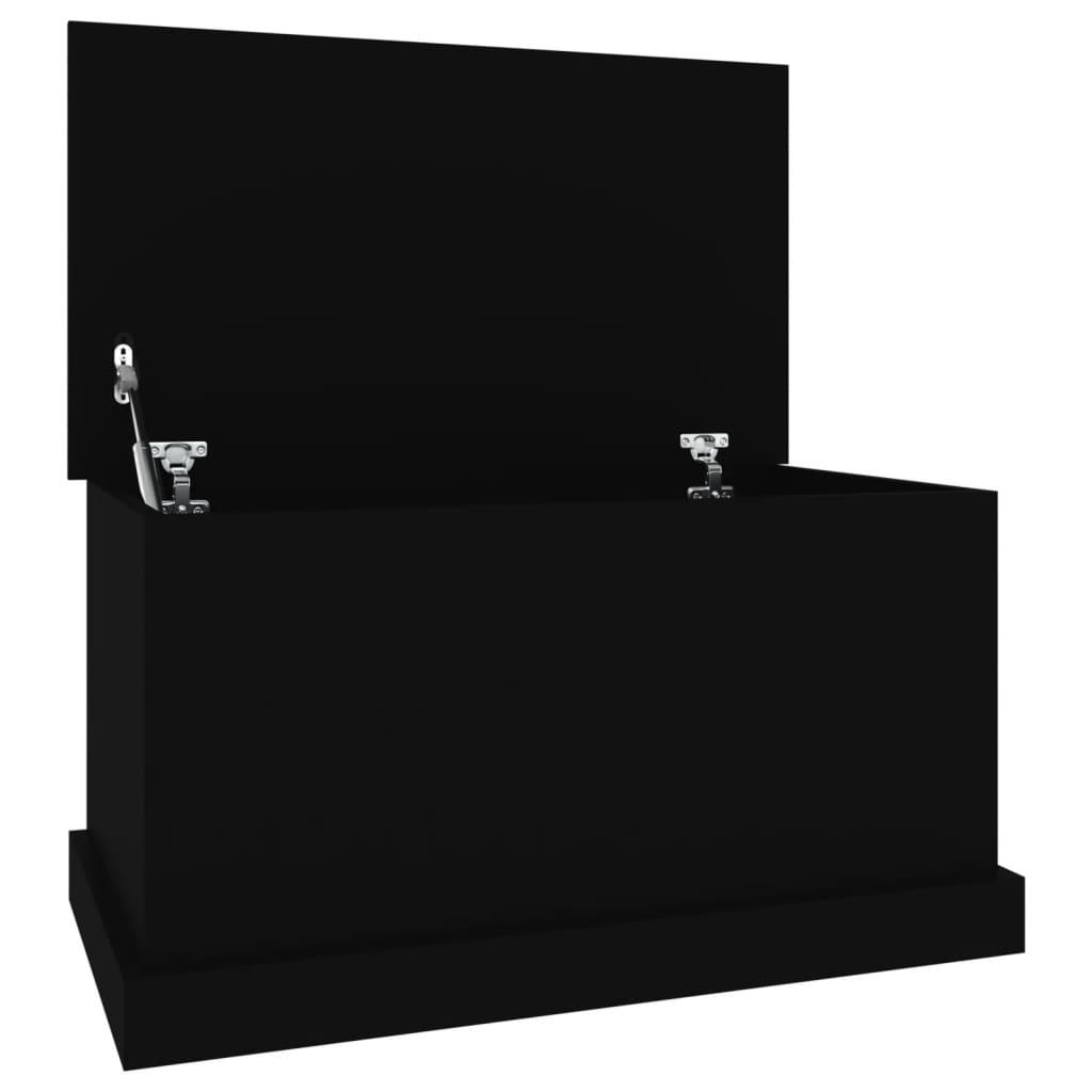 vidaXL Förvaringslåda svart 70x40x38 cm konstruerat trä