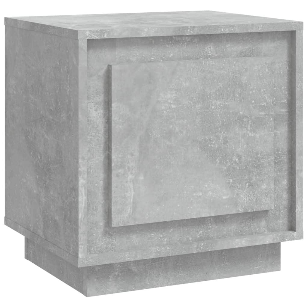 vidaXL Sängbord betonggrå 44x35x45 cm konstruerat trä