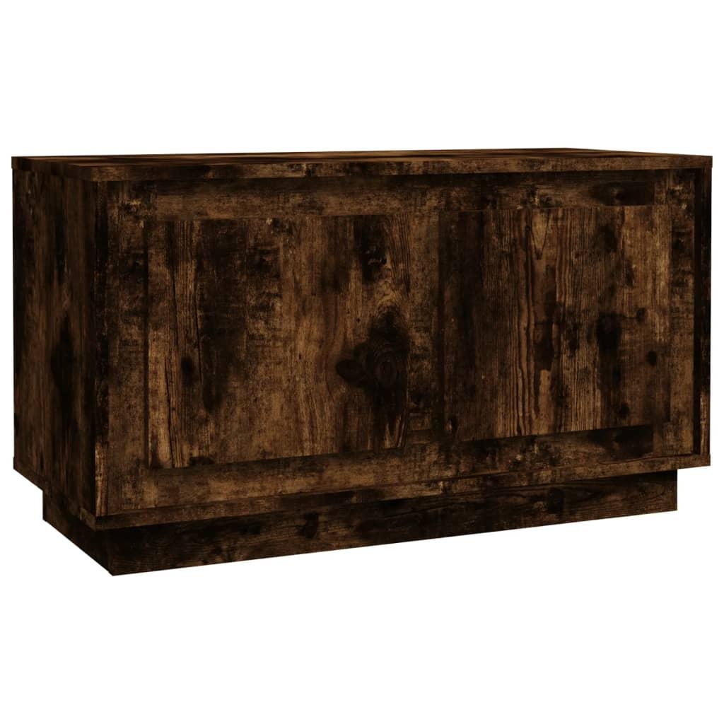 vidaXL Tv-bänk rökfärgad ek 80x35x45 cm konstruerat trä