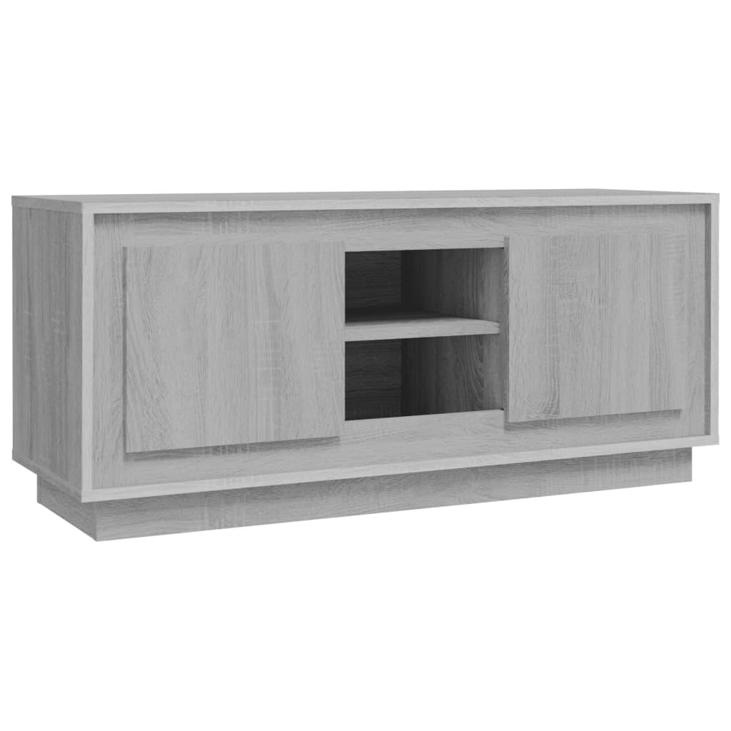 vidaXL Tv-bänk grå sonoma 102x35x45 cm konstruerat trä