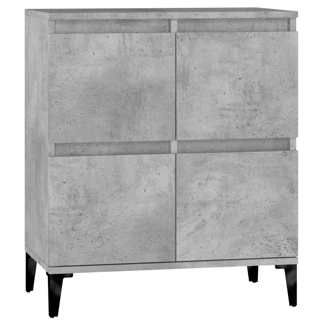 vidaXL Byrå betonggrå 60x35x70 cm konstruerat trä