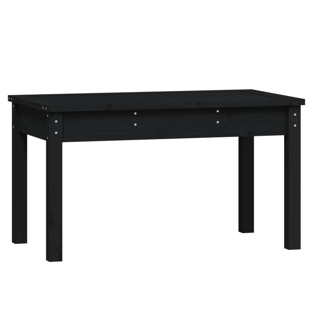 vidaXL havebænk 80x44x45 cm massivt fyrretræ sort