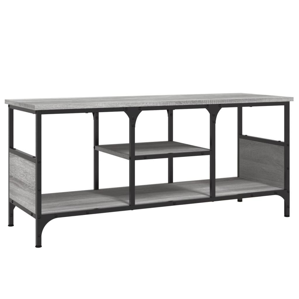 vidaXL Tv-bänk grå sonoma 100x35x45 cm konstruerat trä & järn