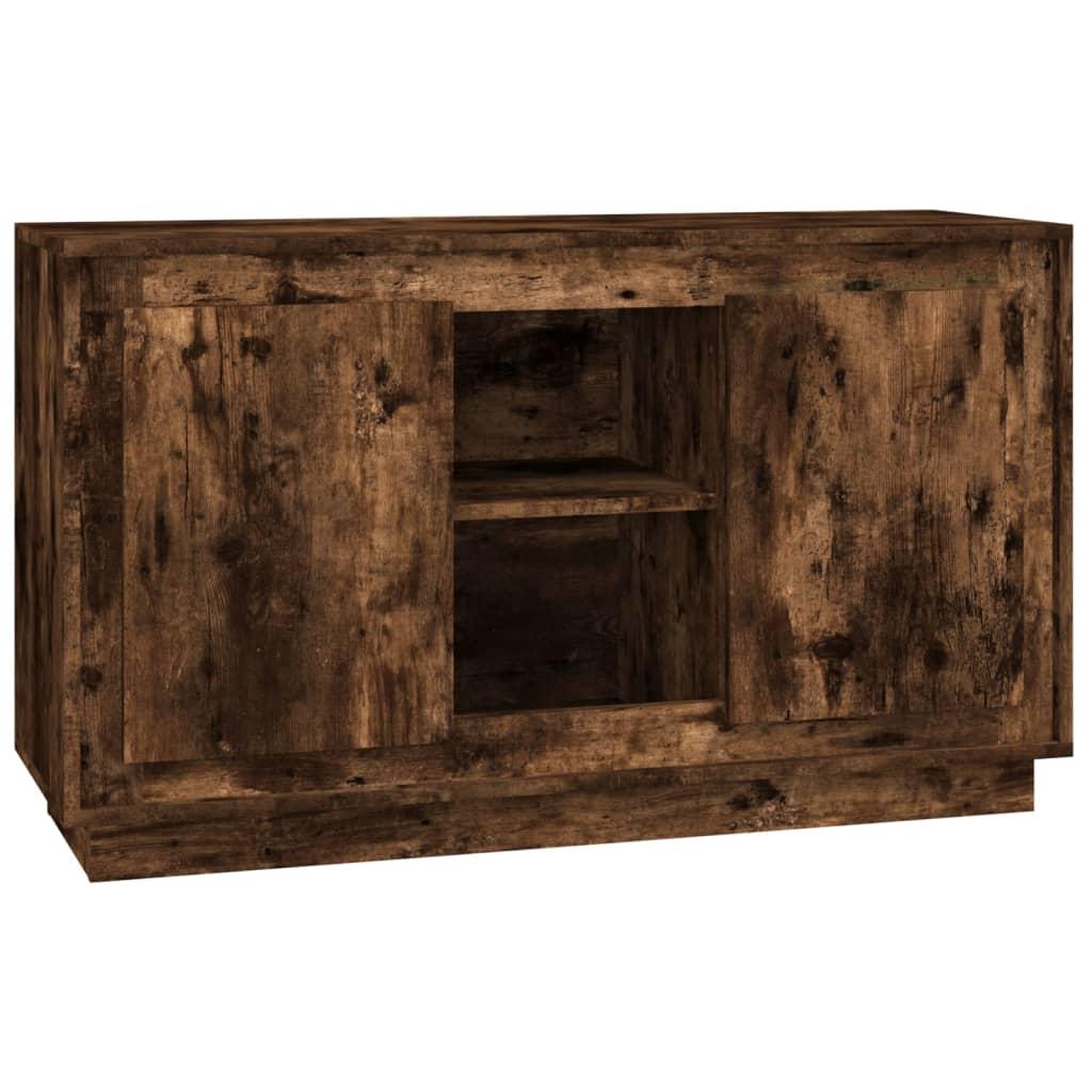 vidaXL Byrå rökfärgad ek 102x35x60 cm konstruerat trä