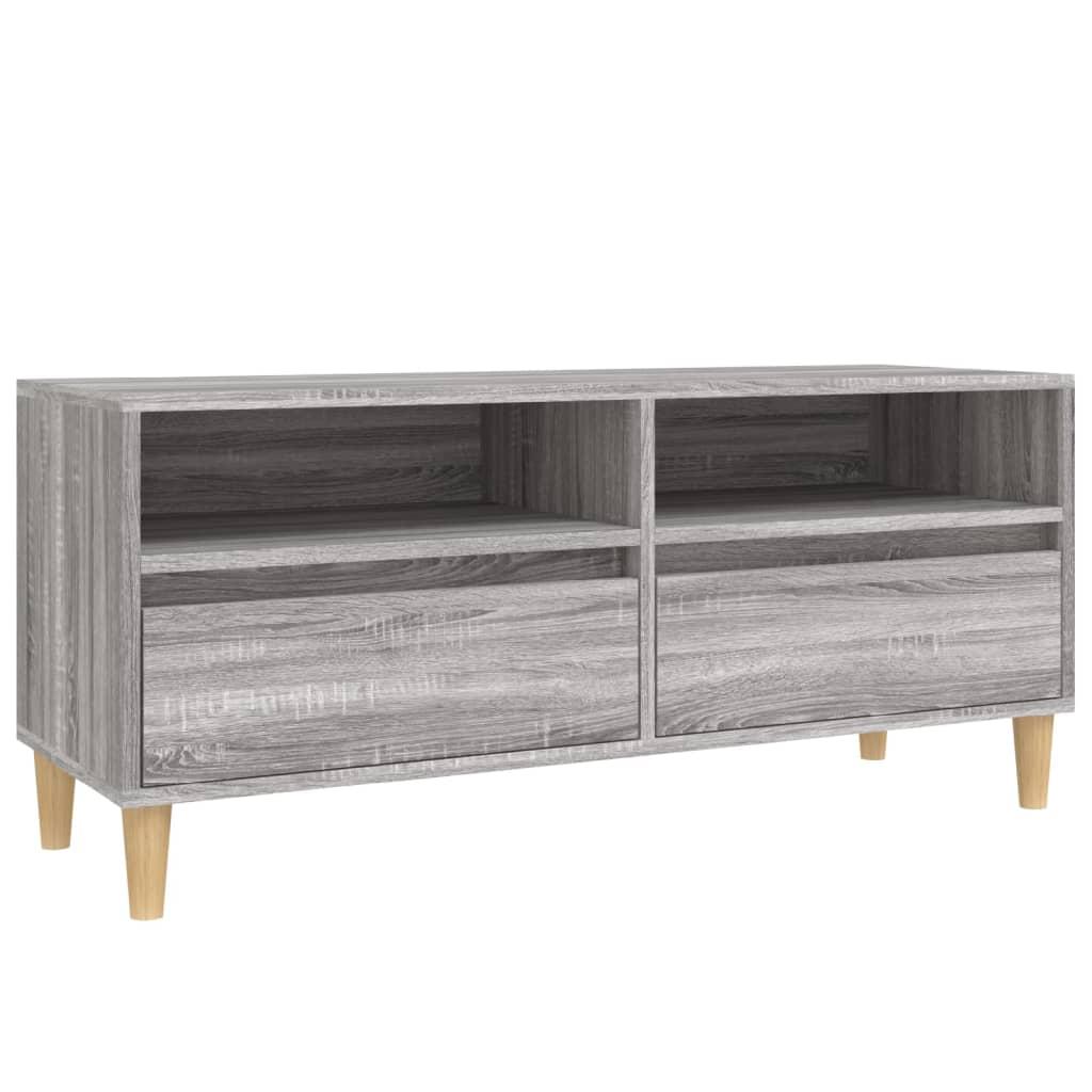 vidaXL Tv-bänk grå sonoma 100x34,5x44,5 cm konstruerat trä