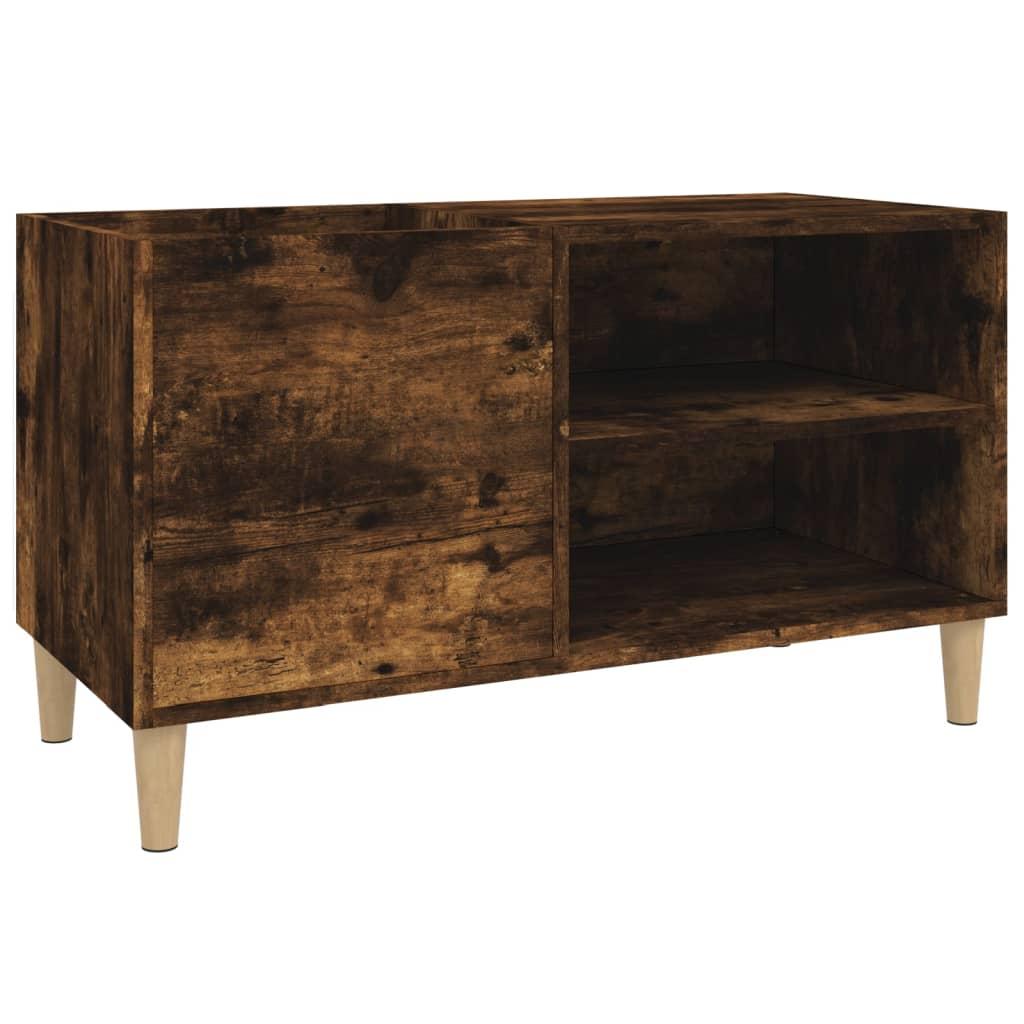 vidaXL Stereobänk rökfärgad ek 84,5x38x48 cm konstruerat trä