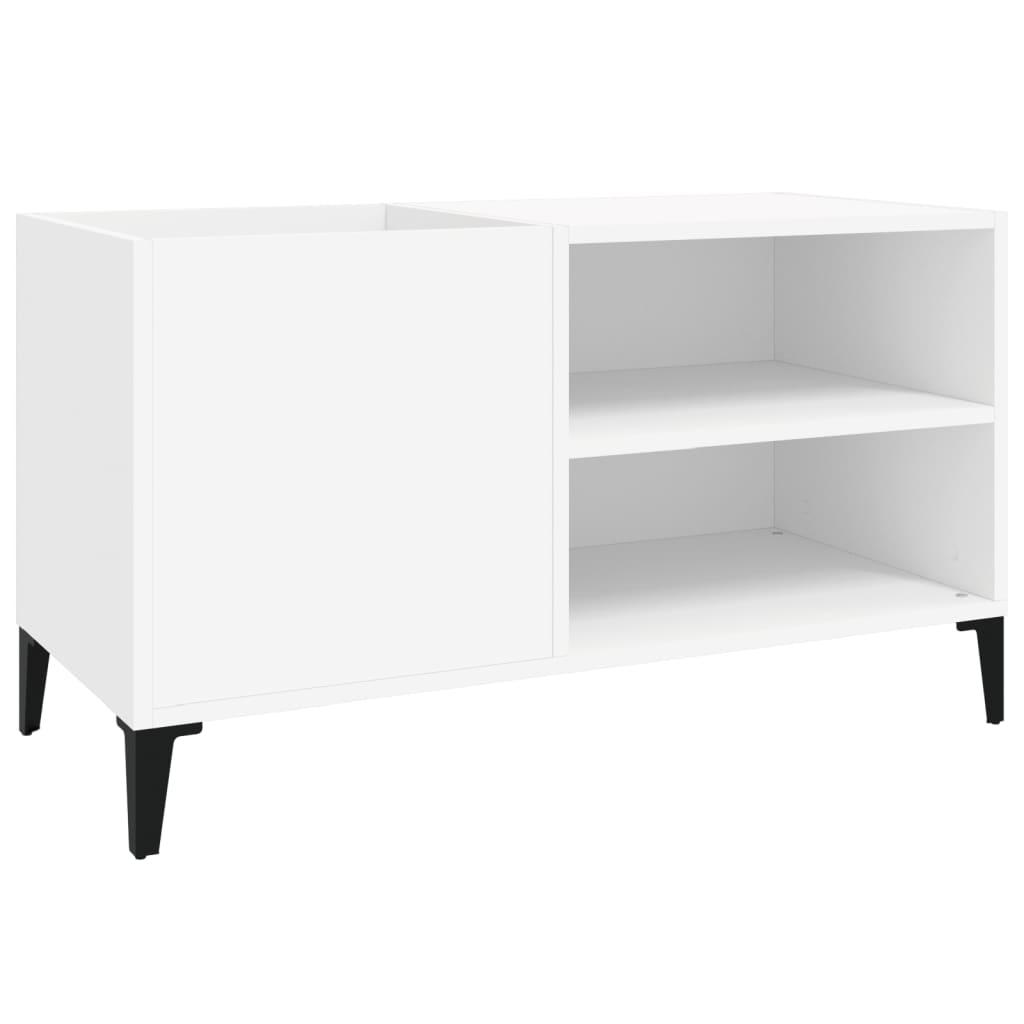 vidaXL Stereobänk vit 84,5x38x48 cm konstruerat trä