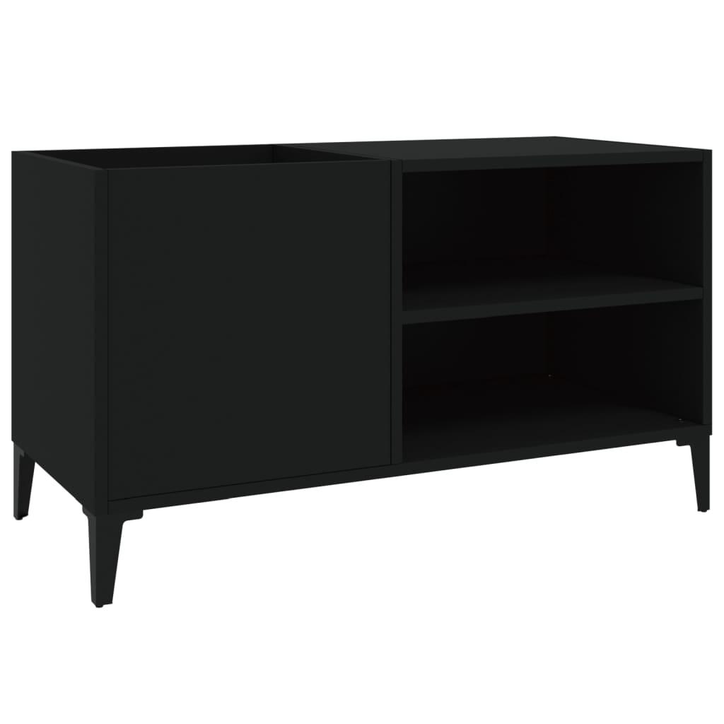 vidaXL Stereobänk svart 84x38x48 cm konstruerat trä