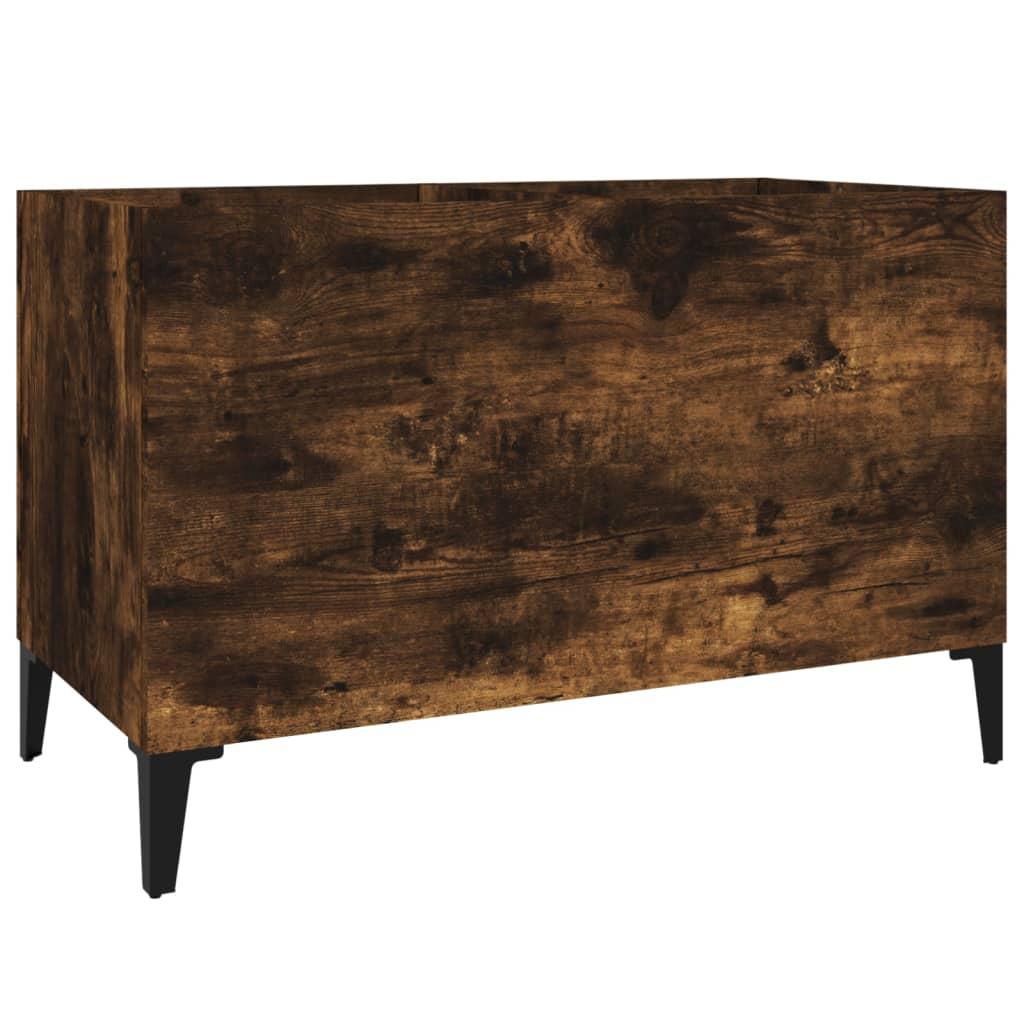 vidaXL Stereobänk rökfärgad ek 74,5x38x48 cm konstruerat trä