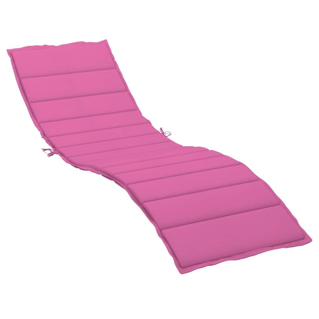 vidaXL Solsängsdyna rosa oxfordtyg