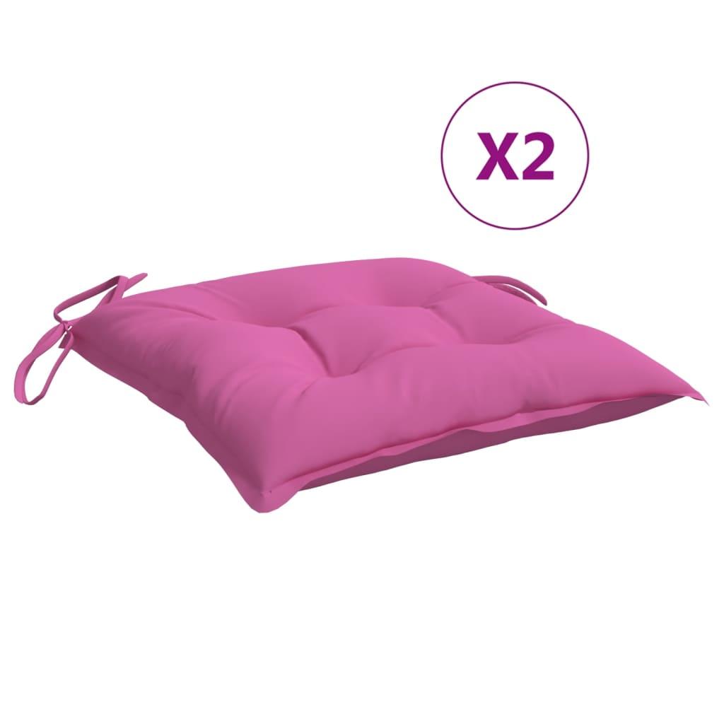 vidaXL Stolsdynor 4 st rosa 50x50x7 cm oxfordtyg