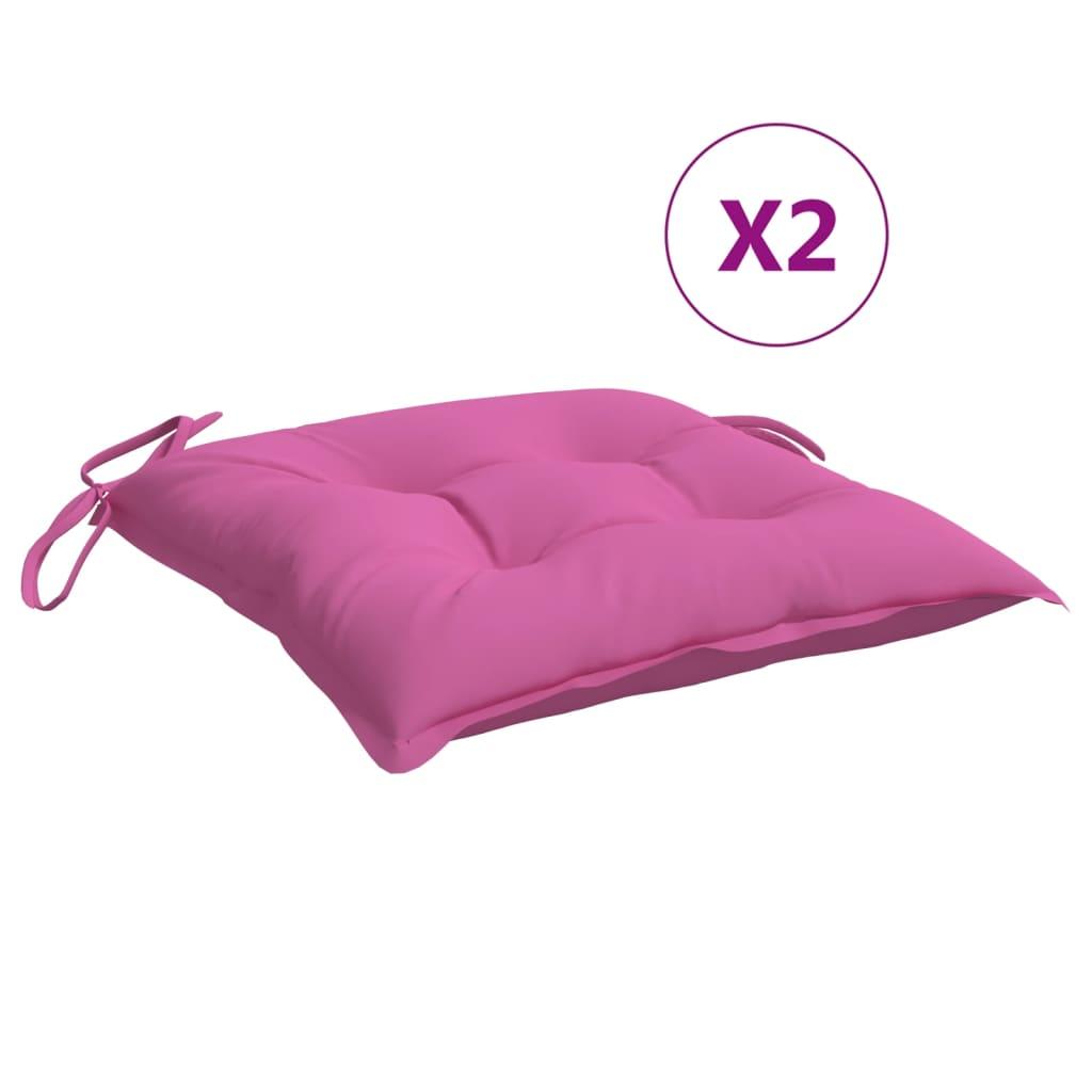 vidaXL Stolsdynor 6 st rosa 50x50x7 cm oxfordtyg