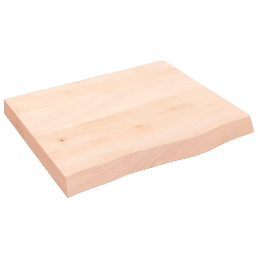 vidaXL Hyllplan 60x50x(2-6) cm obehandlad massiv ek