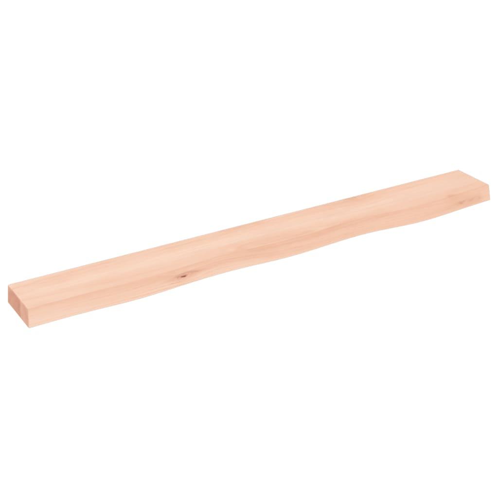 vidaXL Hyllplan 100x10x4 cm obehandlad massiv ek