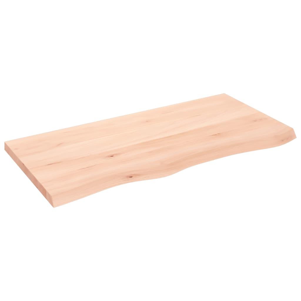vidaXL Hyllplan 100x50x(2-4) cm obehandlad massiv ek