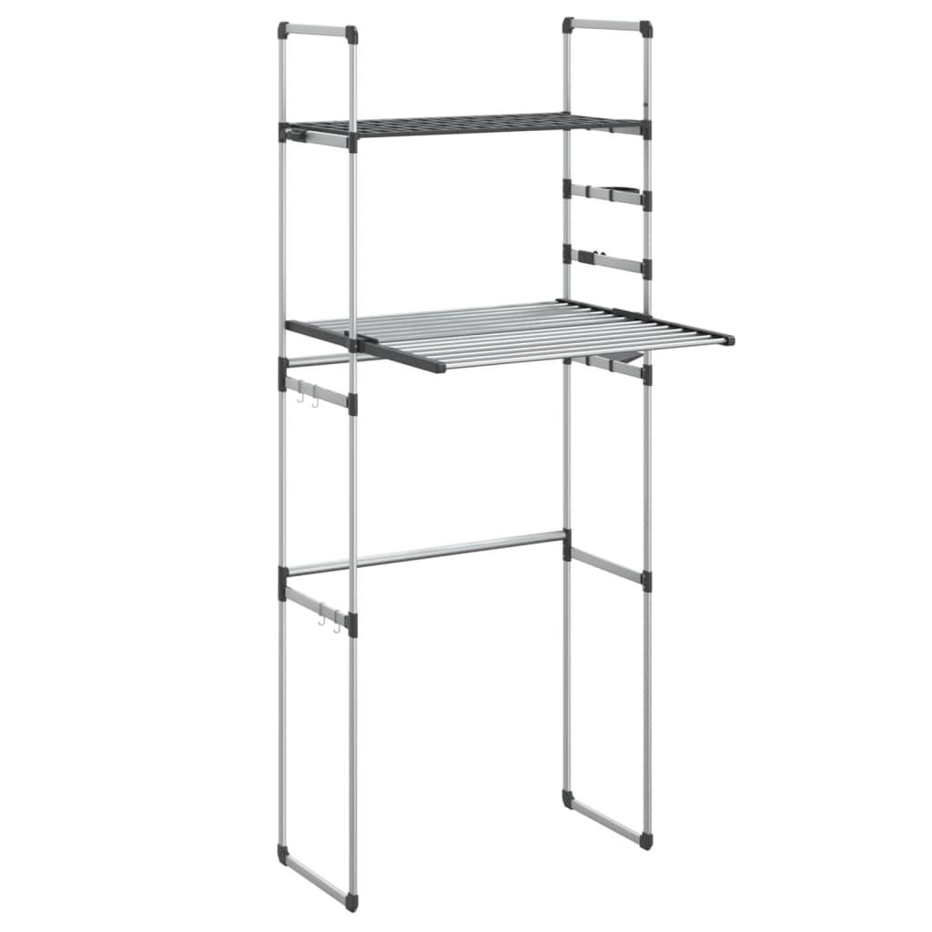 vidaXL Hylla för tvättmaskin 77x52x192 cm aluminium