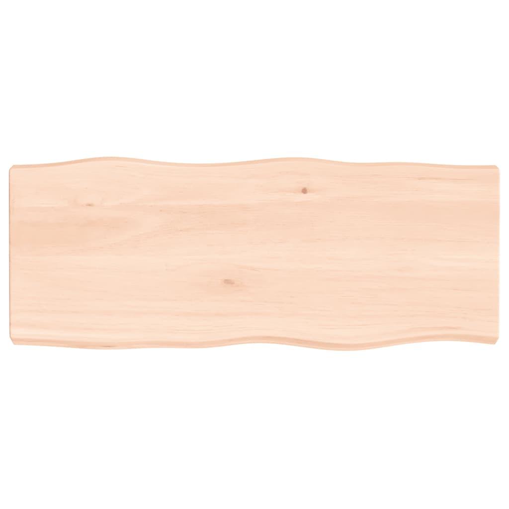 vidaXL Bordsskiva 100x40x(2-6) cm obehandlad massiv ek levande kant