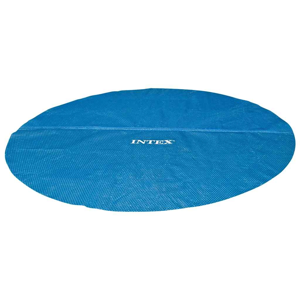 INTEX Poolöverdrag solenergi blå 470 cm polyeten