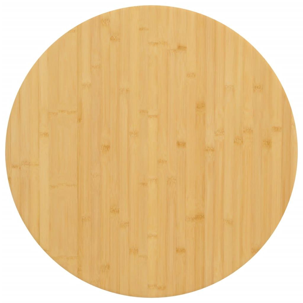 vidaXL Bordsskiva Ø60x2,5 cm bambu