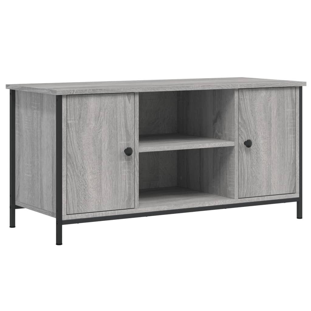 vidaXL Tv-bänk grå sonoma 100x40x50 cm konstruerat trä