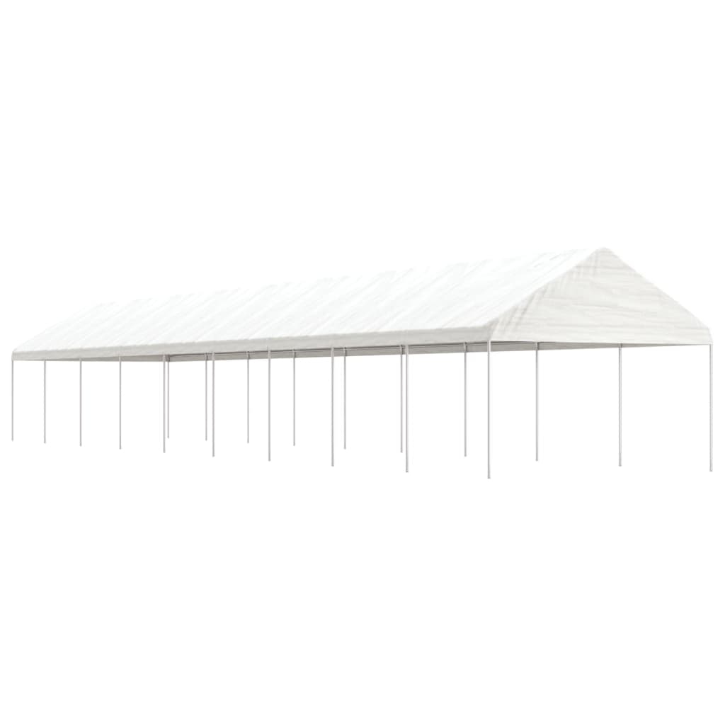 vidaXL Paviljong med tak vit 20,07x4,08x3,22 m polyeten