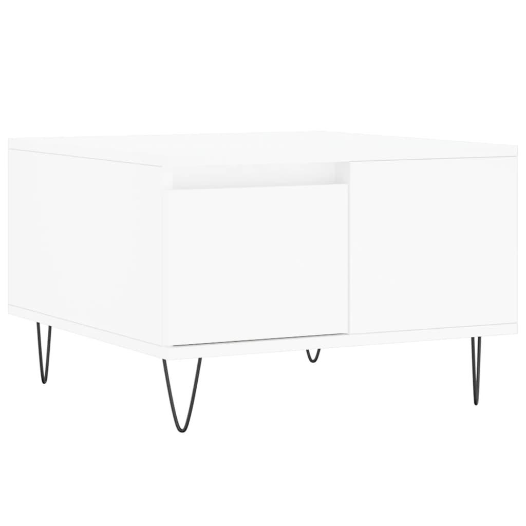 vidaXL Soffbord vit 55x55x36,5 cm konstruerat trä