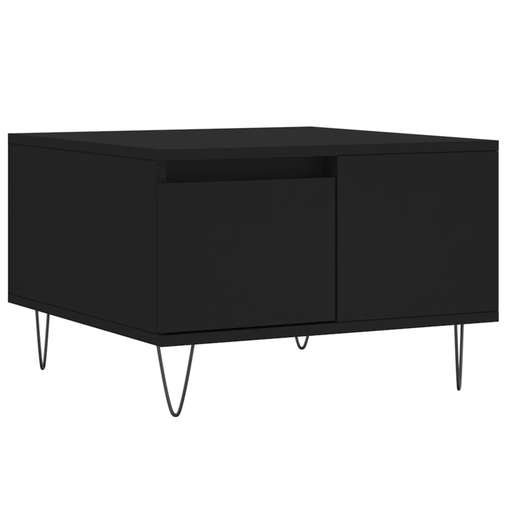 vidaXL Soffbord svart 55x55x36,5 cm konstruerat trä