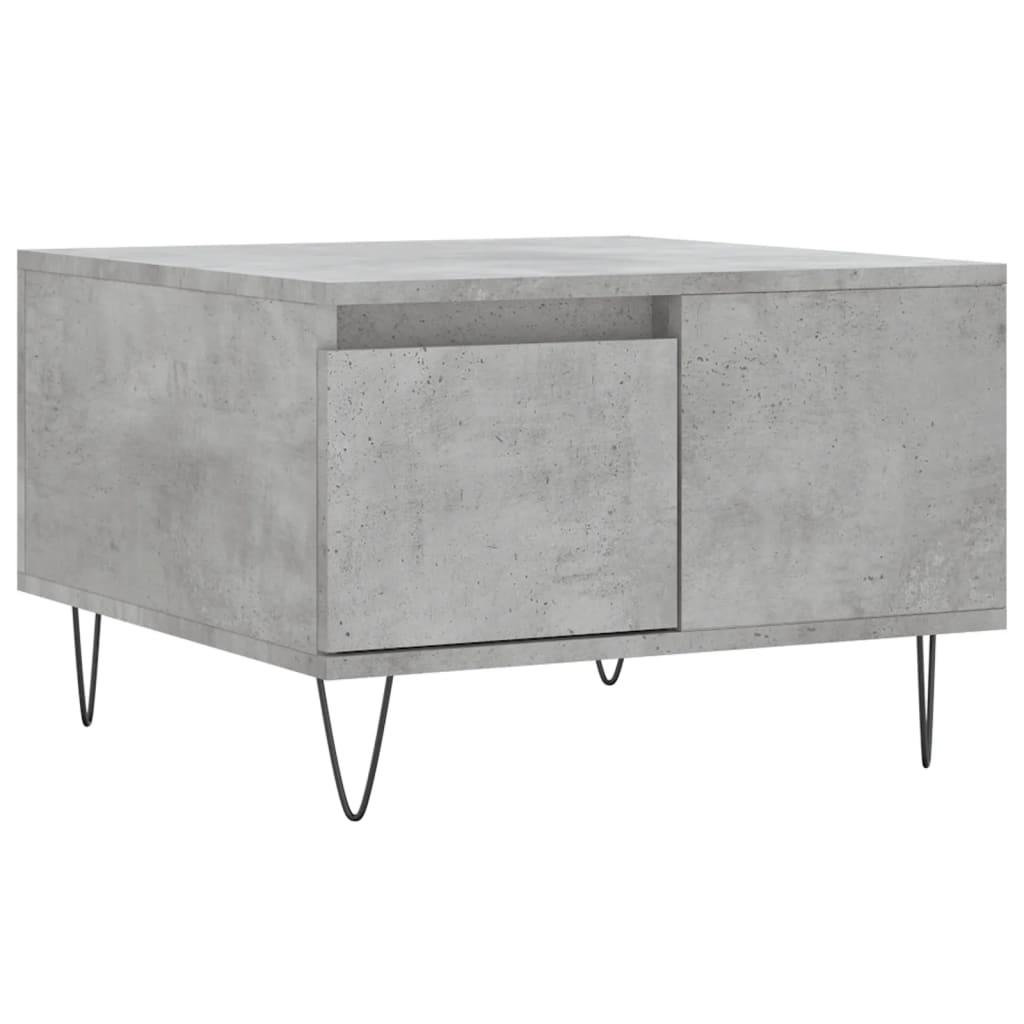 vidaXL Soffbord betonggrå 55x55x36,5 cm konstruerat trä