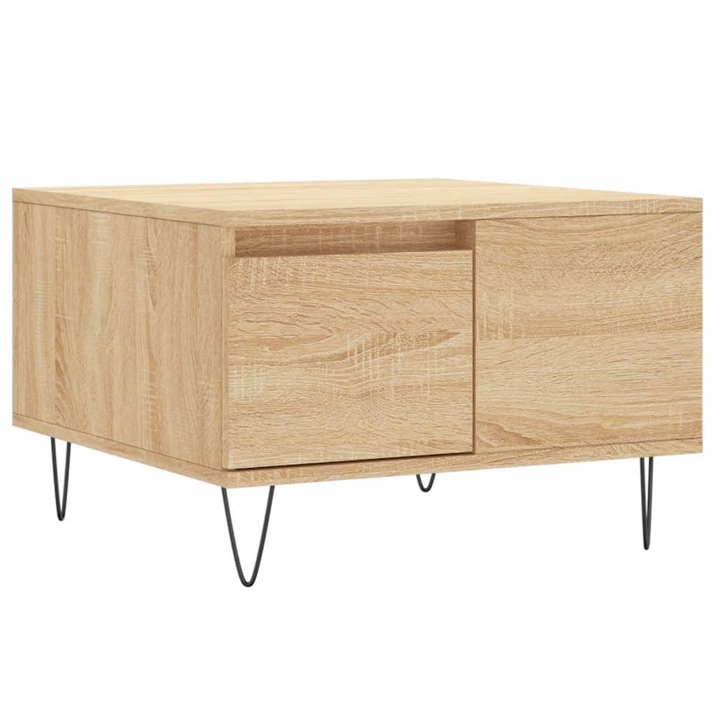 vidaXL Soffbord sonoma-ek 55x55x36,5 cm konstruerat trä