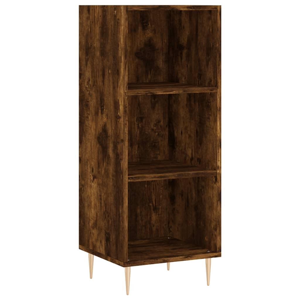vidaXL Skåp rökfärgad ek 34,5x32,5x90 cm konstruerat trä