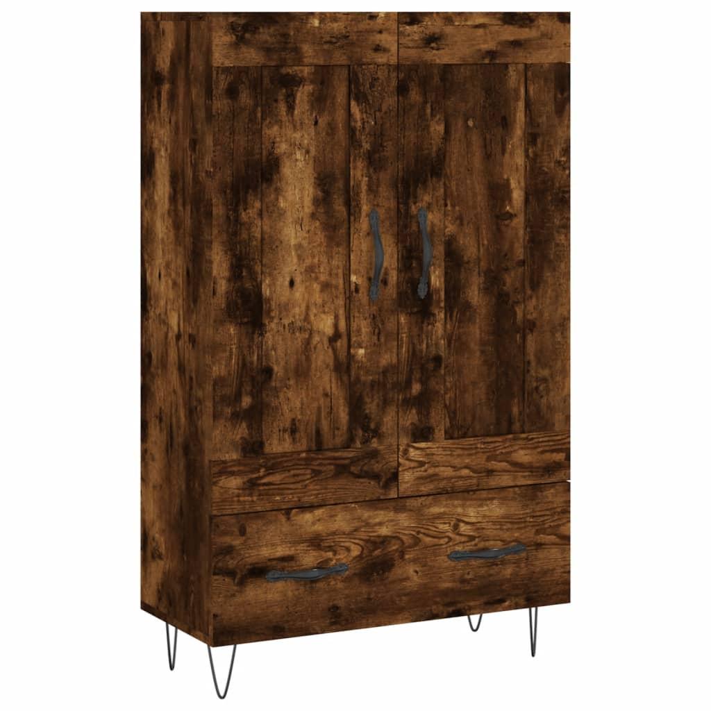vidaXL Högskåp rökfärgad ek 69,5x31x115 cm konstruerat trä
