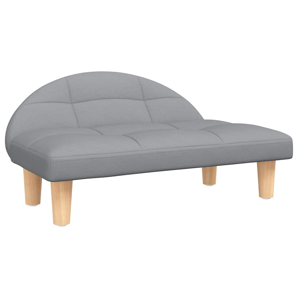 vidaXL Hundbädd ljusgrå 70x52x30 cm tyg