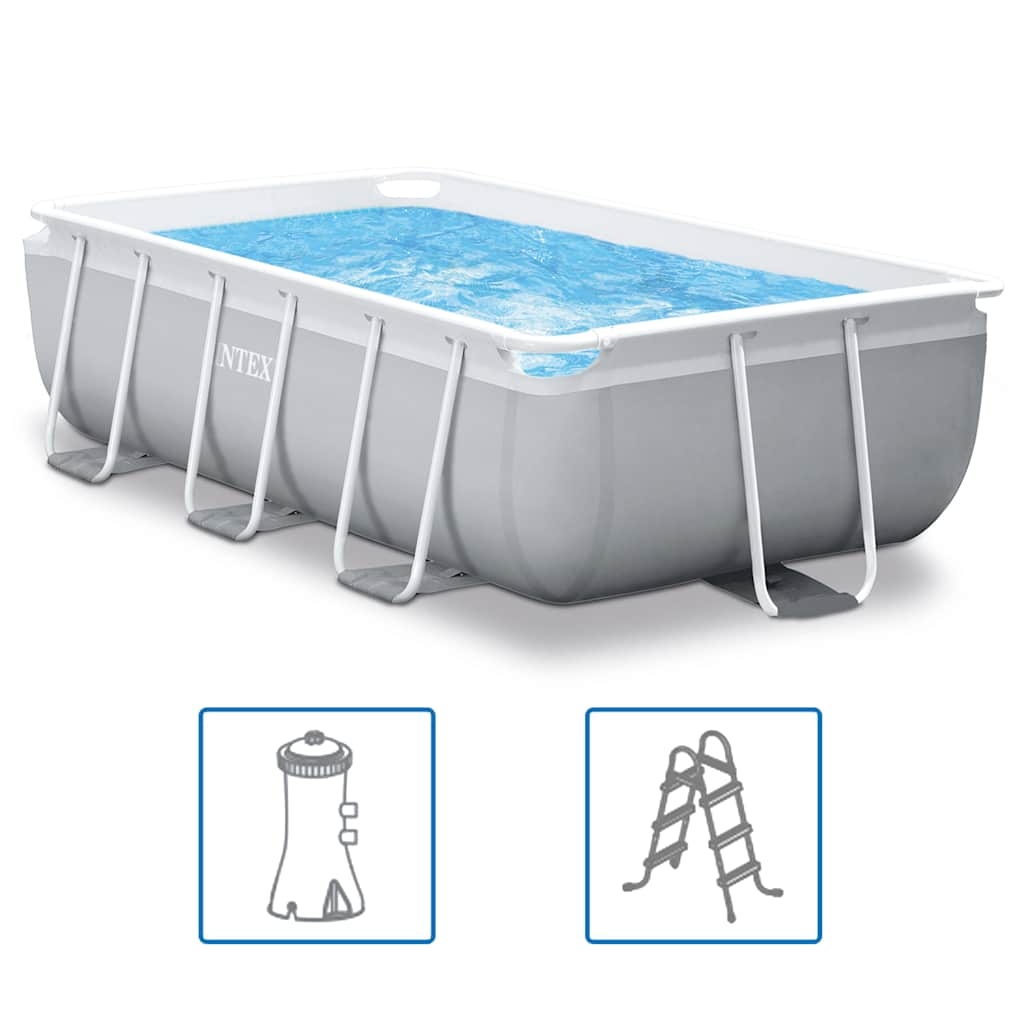 INTEX Poolset Prism Frame rektangulär 300x175x80 cm