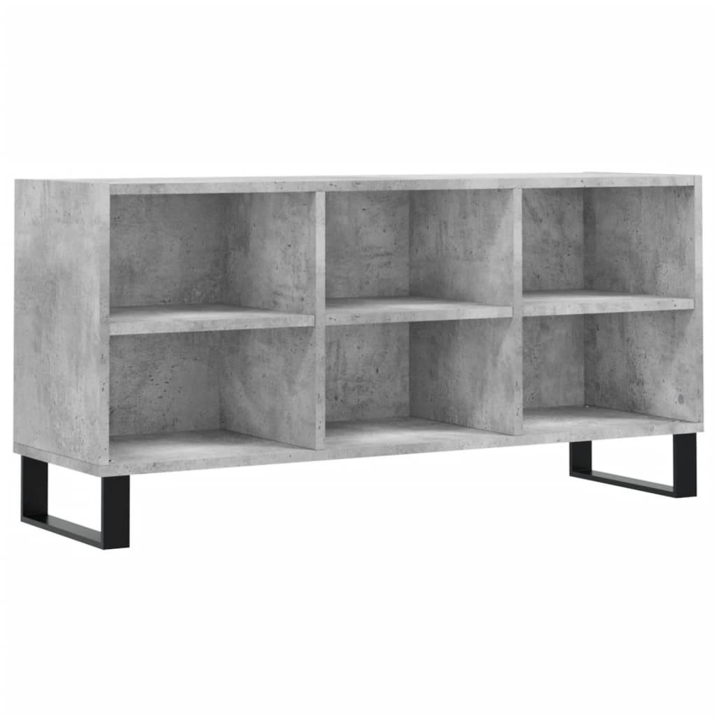vidaXL Tv-bänk betonggrå 103,5x30x50 cm konstruerat trä