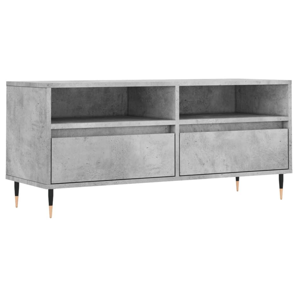vidaXL Tv-bänk betonggrå 100x34,5x44,5 cm konstruerat trä