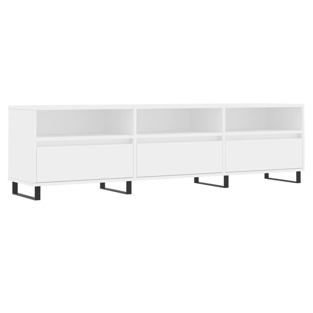vidaXL Tv-bänk vit 150x30x44,5 cm konstruerat trä