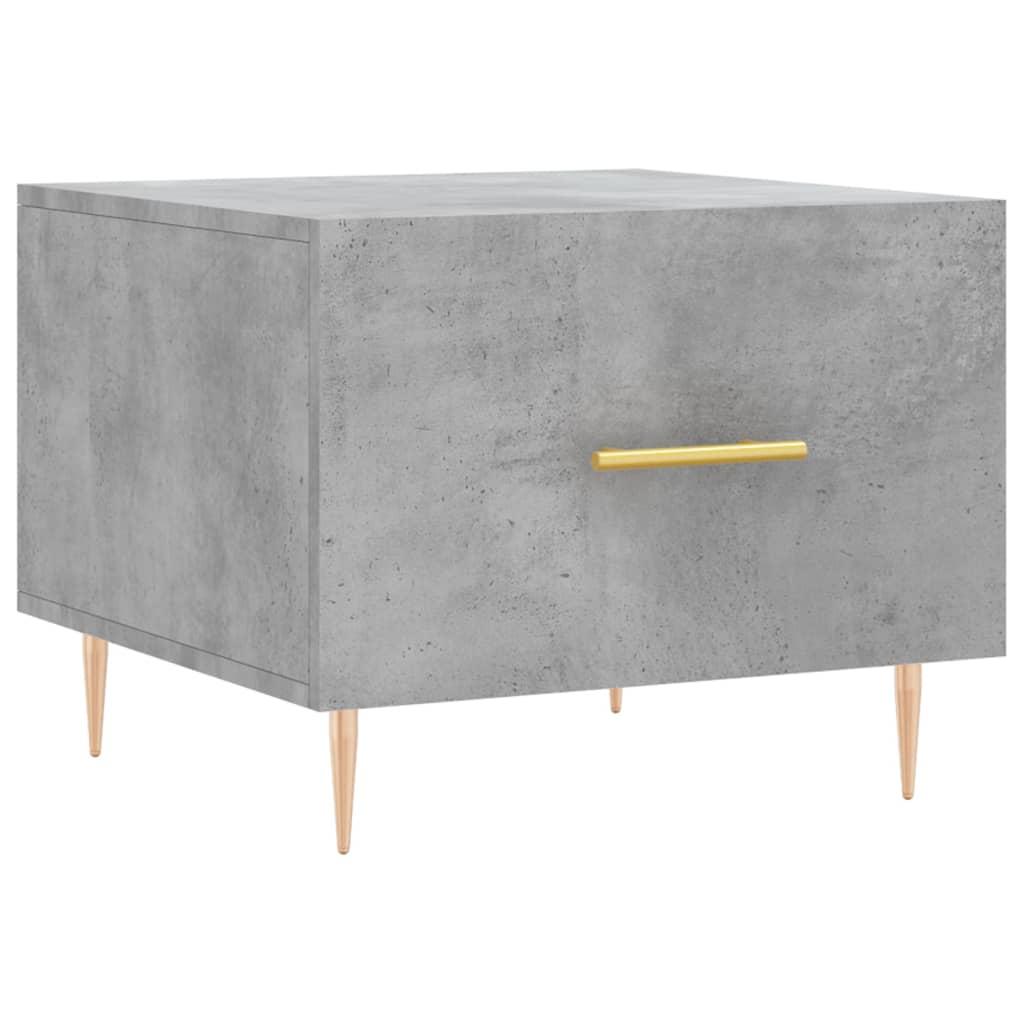 vidaXL Soffbord betonggrå 50x50x40 cm konstruerat trä