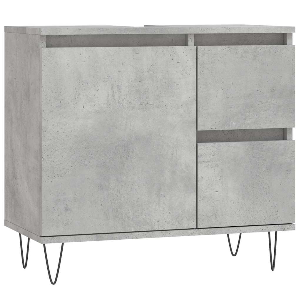 vidaXL Badrumsskåp betonggrå 65x33x60 cm konstruerat trä