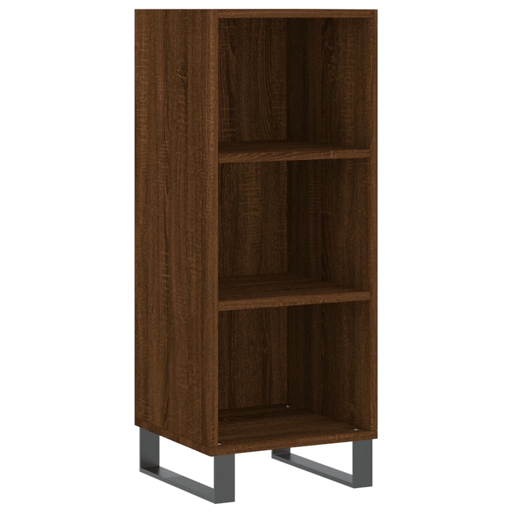 vidaXL Skänk brun ek 34,5x32,5x90 cm konstruerat trä