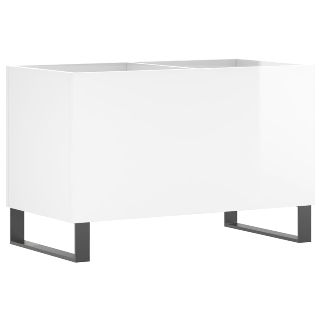vidaXL Stereobänk vit högglans 74,5x38x48 cm konstruerat trä