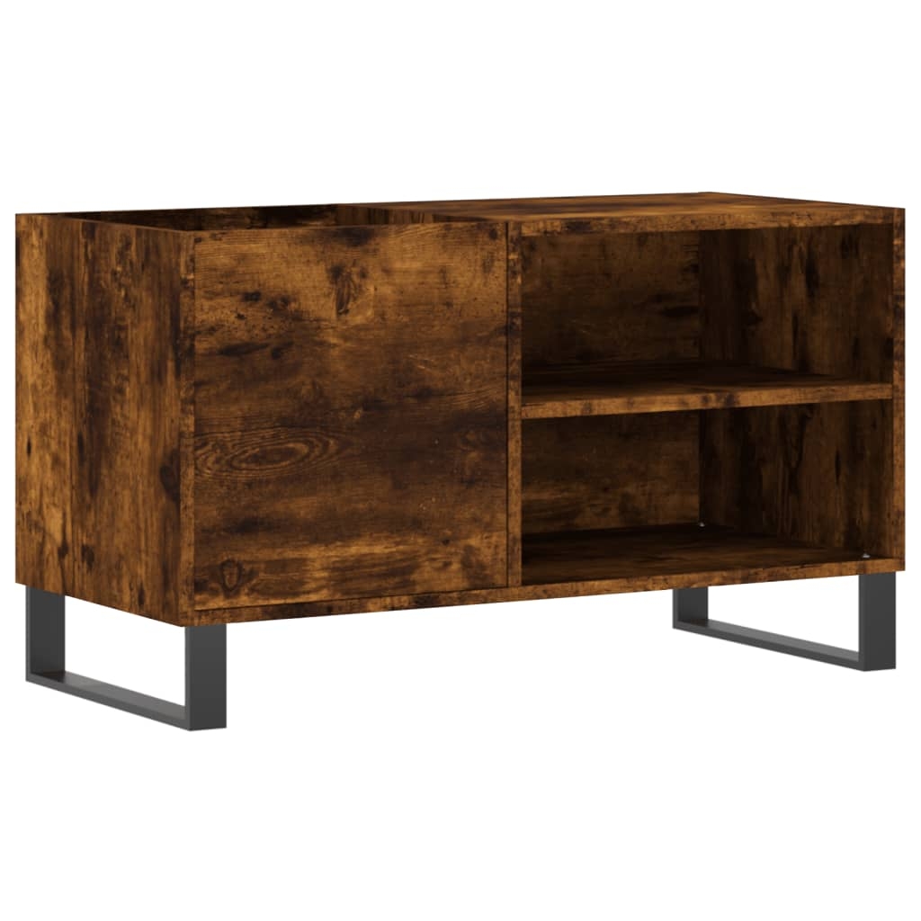 vidaXL Stereobänk rökfärgad ek 85x38x48 cm konstruerat trä