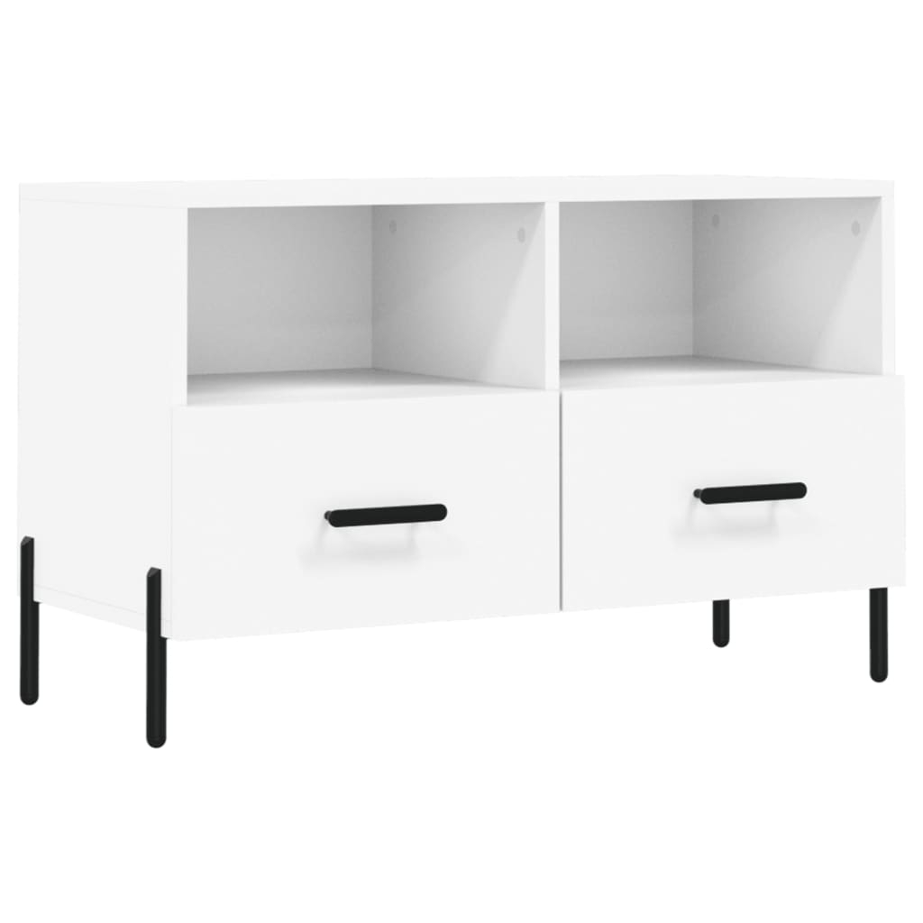 vidaXL Tv-bänk vit 80x36x50 cm konstruerat trä
