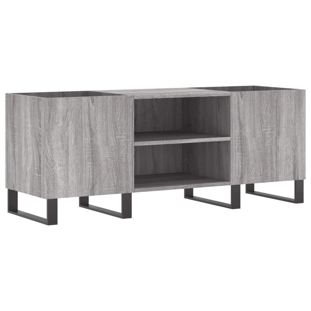 vidaXL Stereobänk grå sonoma 121x38x48 cm konstruerat trä