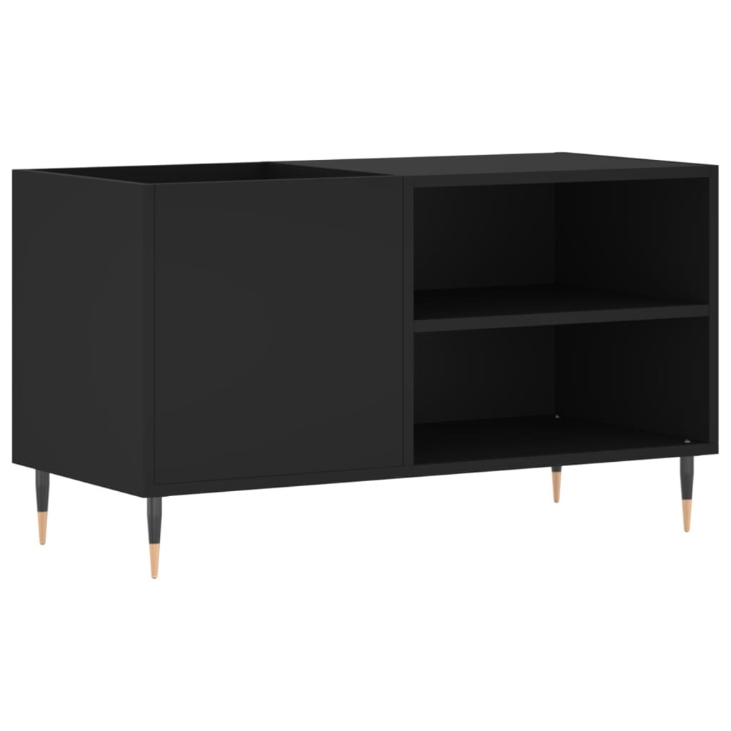 vidaXL Stereobänk svart 85x38x48 cm konstruerat trä