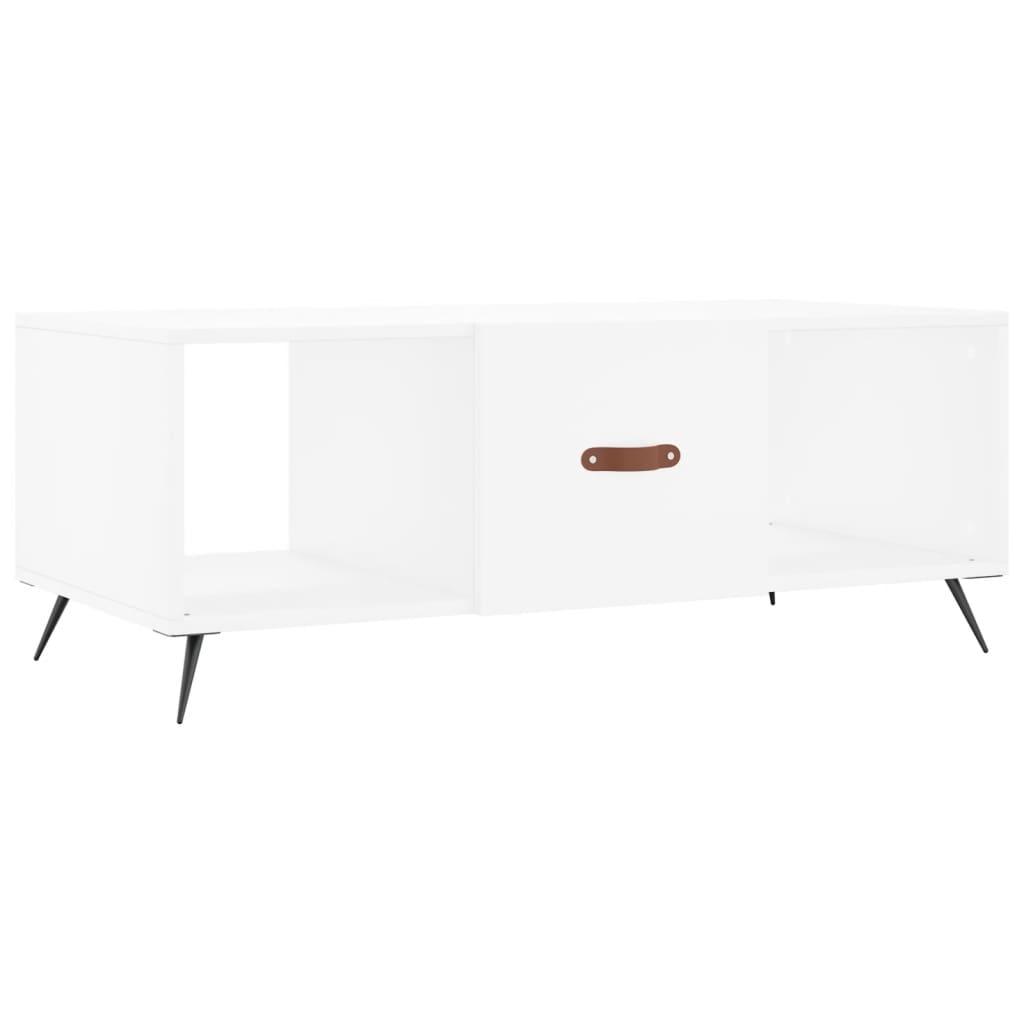 vidaXL Soffbord vit 102x50x40 cm konstruerat trä