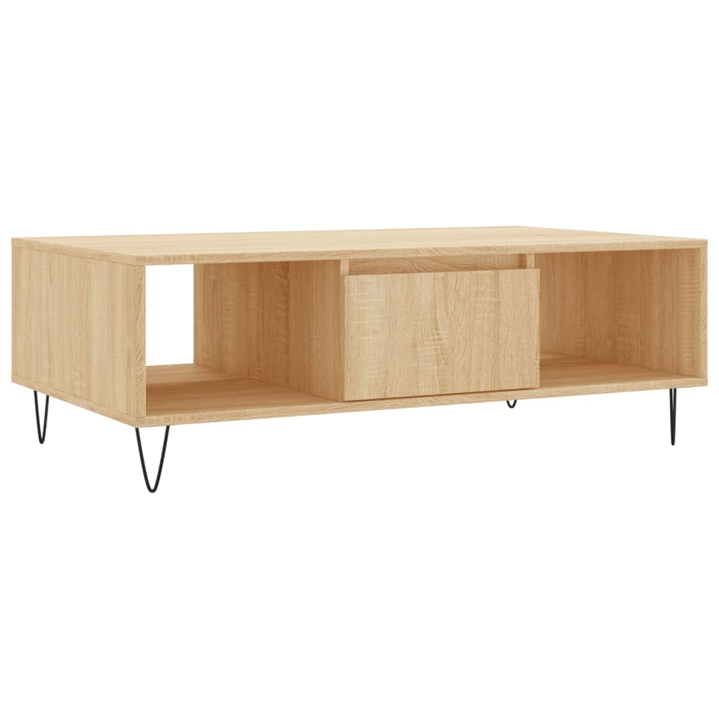 vidaXL Soffbord sonoma-ek 104x60x35 cm konstruerat trä