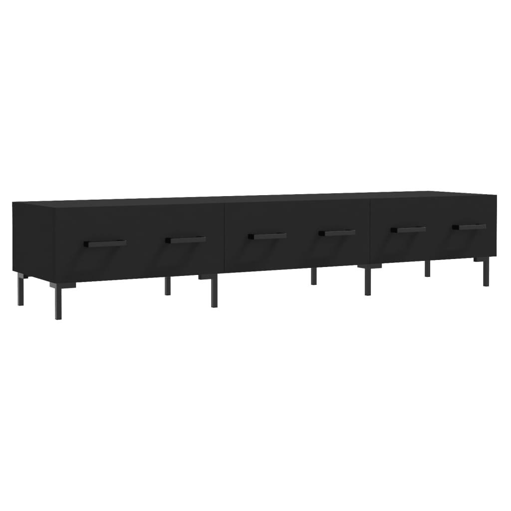 vidaXL Tv-bänk svart 150x36x30 cm konstruerat trä